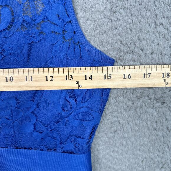 BB Dakota Lace Dress Sz 2 Royal Blue Fit & Flare Cocktail Party Wedding Guest - Picture 12 of 15